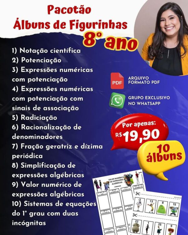 Pacotão álbuns de figurinhas 8º ANO
