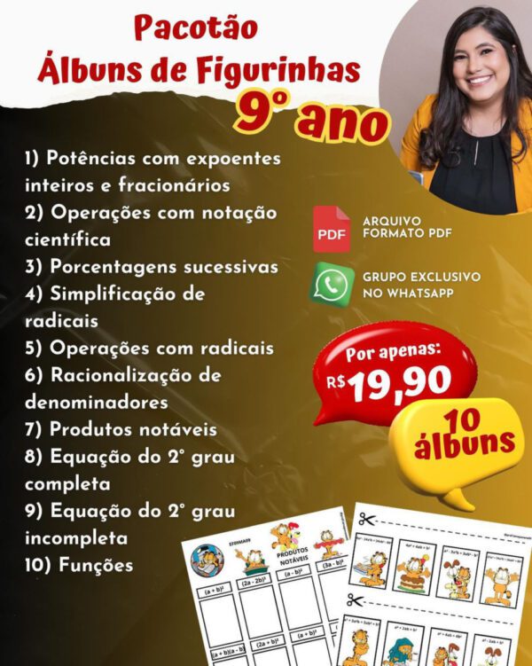 Pacotão álbuns de figurinhas 9º ANO