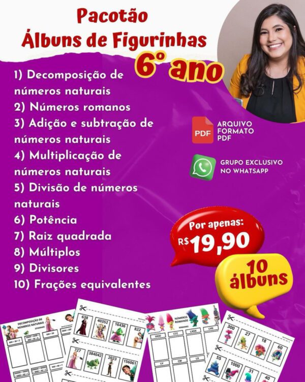 Pacotão álbuns de figurinhas 6º ANO