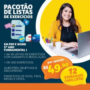 Pacotão de Listas de Exercícios do 5° ano
