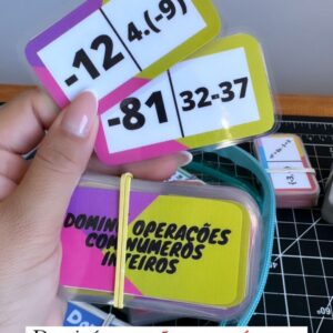 Dominó – Operações com Números Inteiros (28 peças e 28 capas)