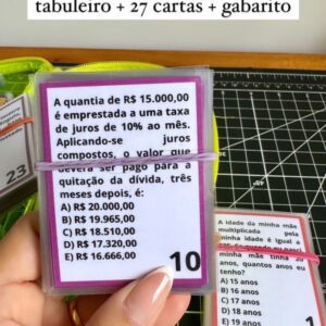 Tabuleiro – Juros Compostos (Tabuleiro + 27 cartas + gabarito)