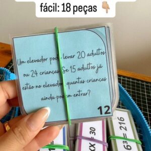 Charadas matemáticas nível fácil - 18 peças