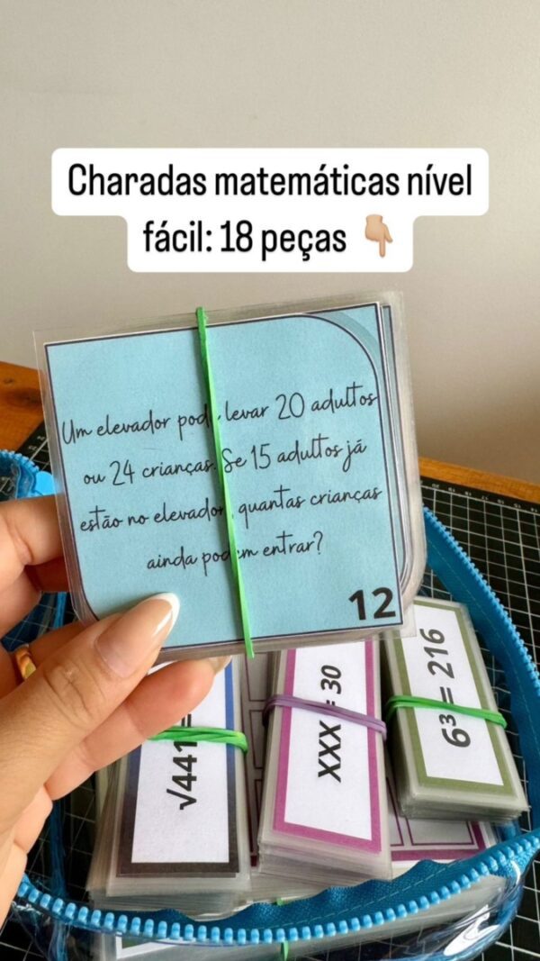 Charadas matemáticas nível fácil – 18 peças – Prof. Iana Pavanelli