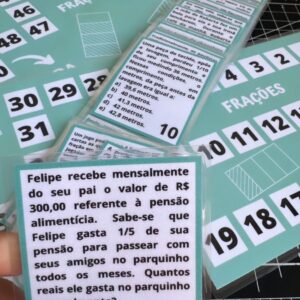 Tabuleiro frações - 27 peças + gabarito