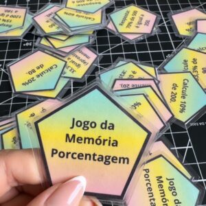 Jogo da memória porcentagem - 54 peças e 54 capas