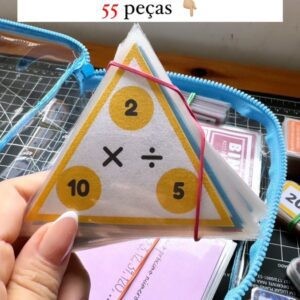 Triminó de multiplicação e divisão de números naturais - 55 peças