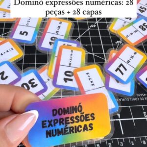 Dominó Expressões Numéricas - 28 peças e 28 capas
