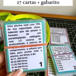 Tabuleiro – Volumes (Tabuleiro + 27 cartas + gabarito)