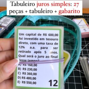 Tabuleiro – Juros Simples (Tabuleiro + 27 cartas + gabarito)