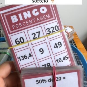 Bingo porcentagem - 40 cartelas e 50 fichas