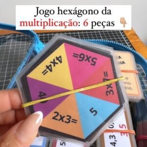 Hexágono multiplicação números naturais - 6 peças