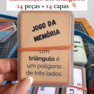 Jogo da memória classificação dos triângulos - 14 peças e 14 capas