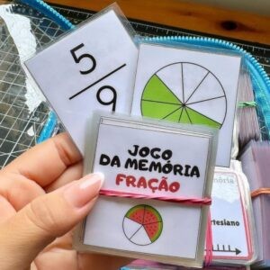 Jogo da memória fração - 42 peças e 42 capas