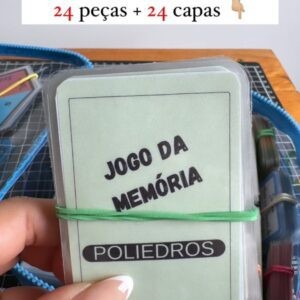 Jogo da memória poliedros - 24 peças e 24 capas