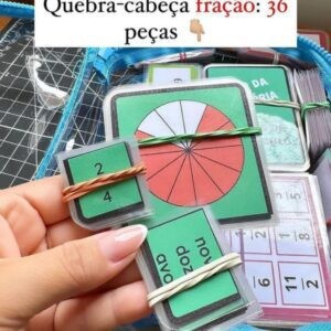 Quebra cabeça fração - 36 peças